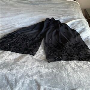 J Kara Black Beaded Scarf